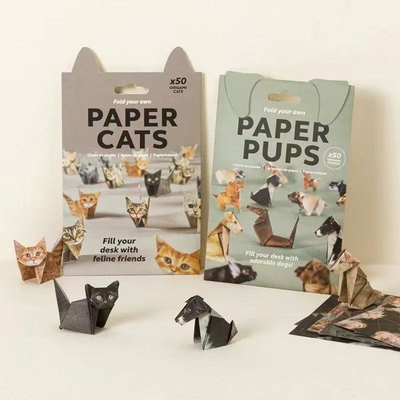 Cats and dogs origami