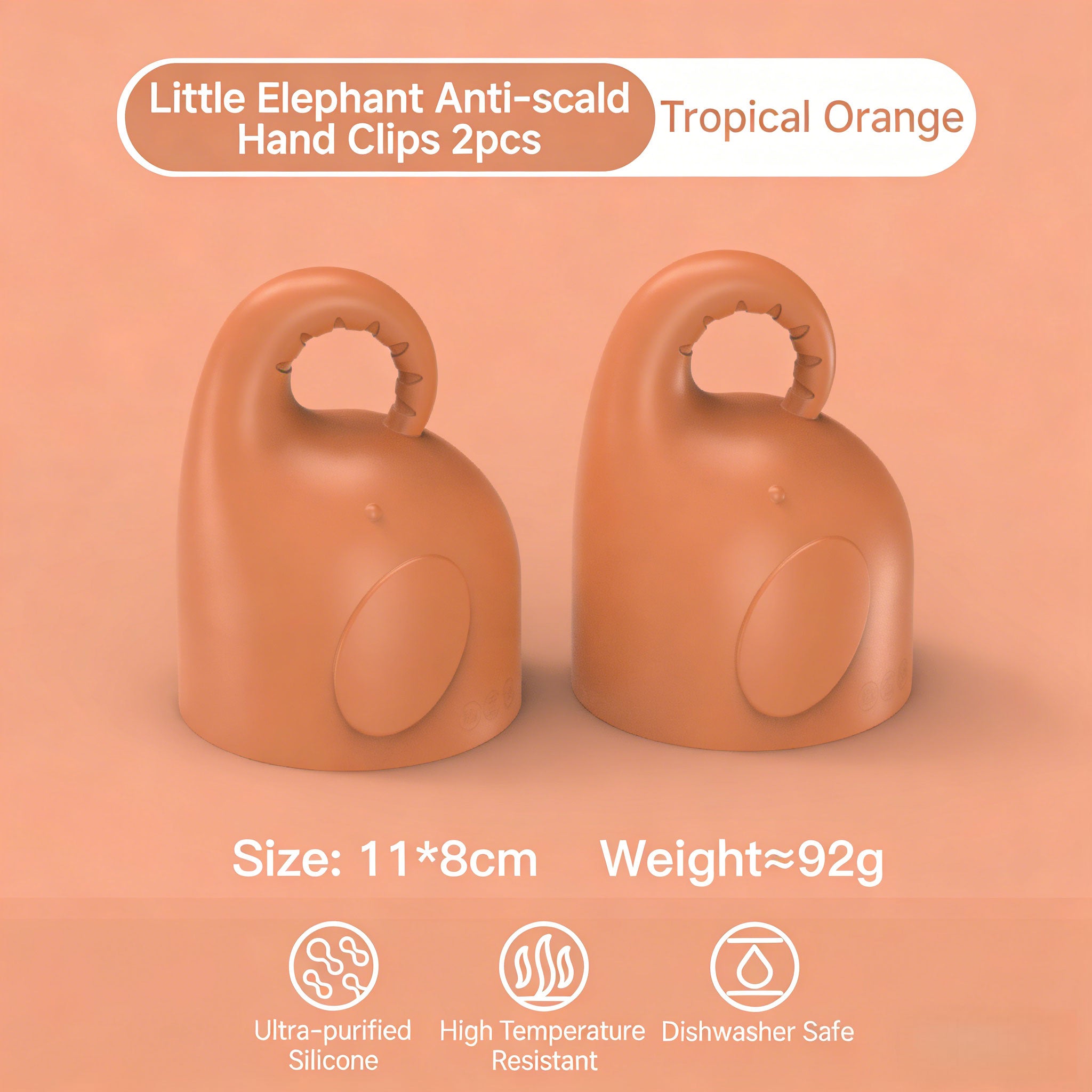 Silicone Heat Resistant Gloves –Tropical Orange