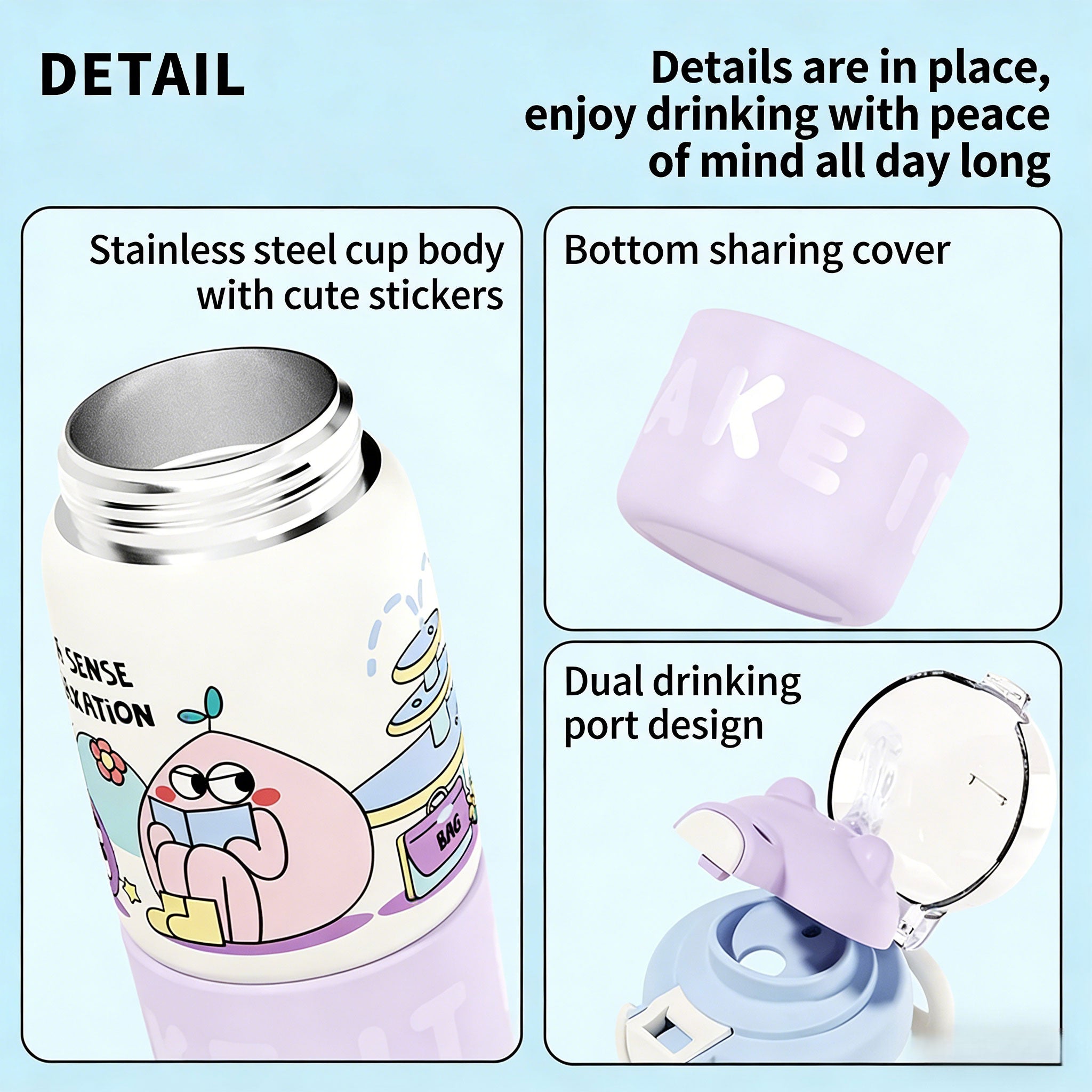 Insulated Tumbler – Vacuum Insulated Water Bottle for Kids & Travel