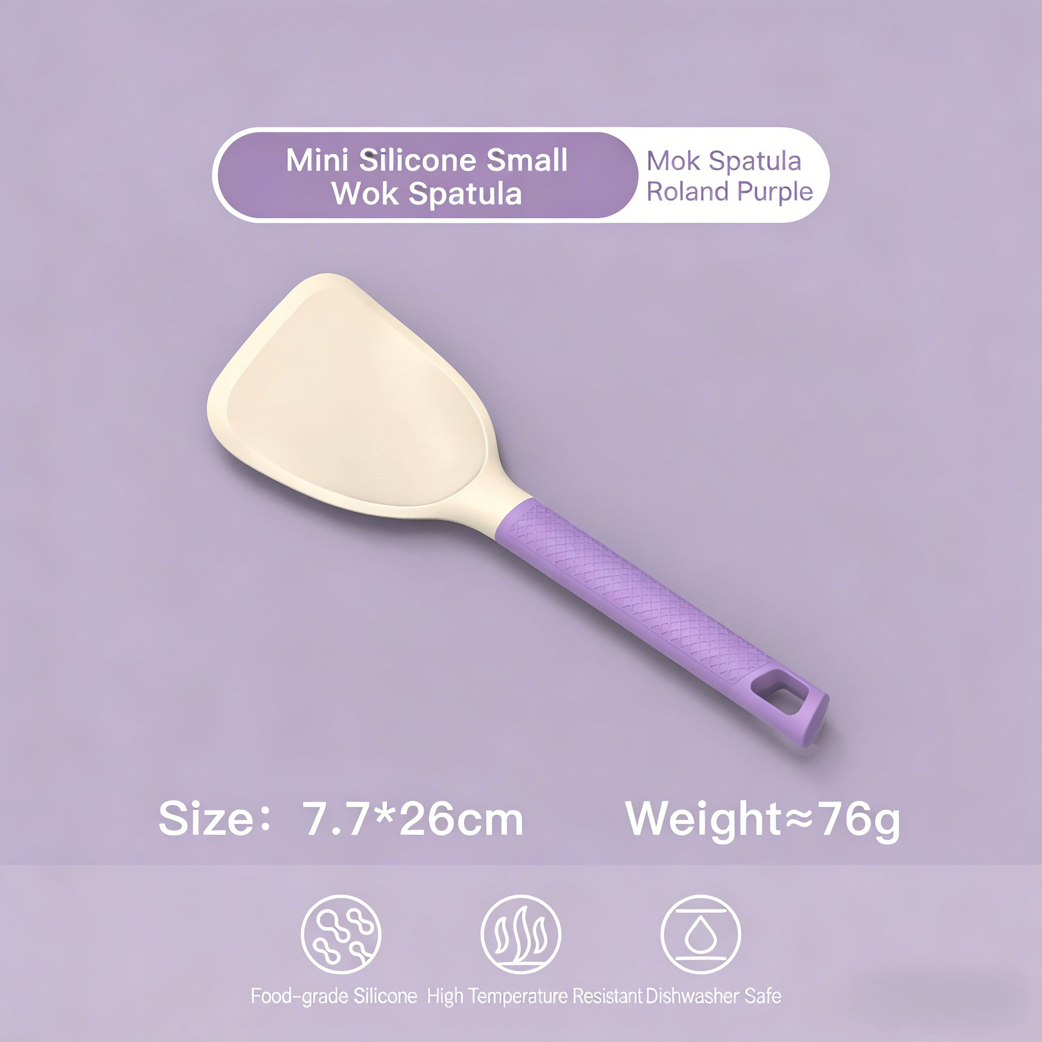 Silicone Wok Spatula -Roland Purple