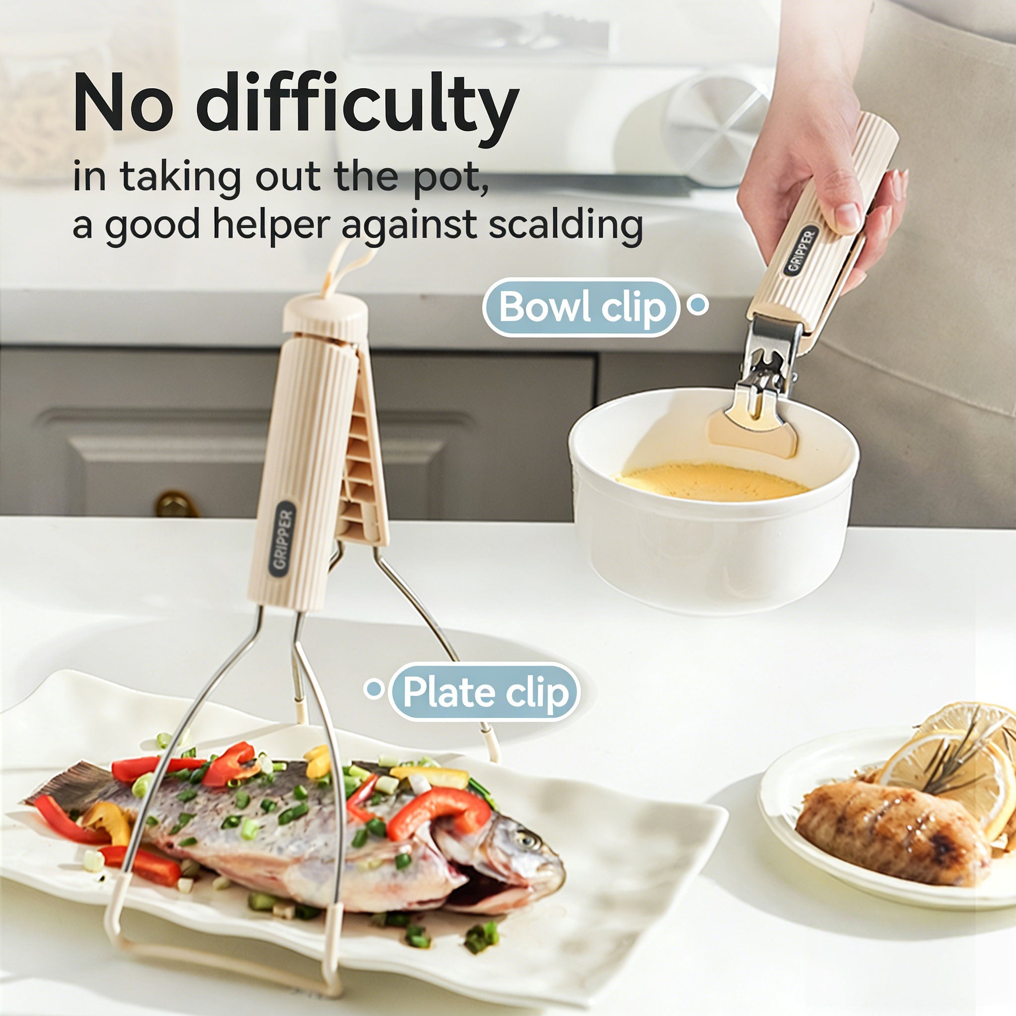 Silicone Anti-Scald Bowl and Plate Holder-No difficulty
in taking out the pot,a good helper against scalding