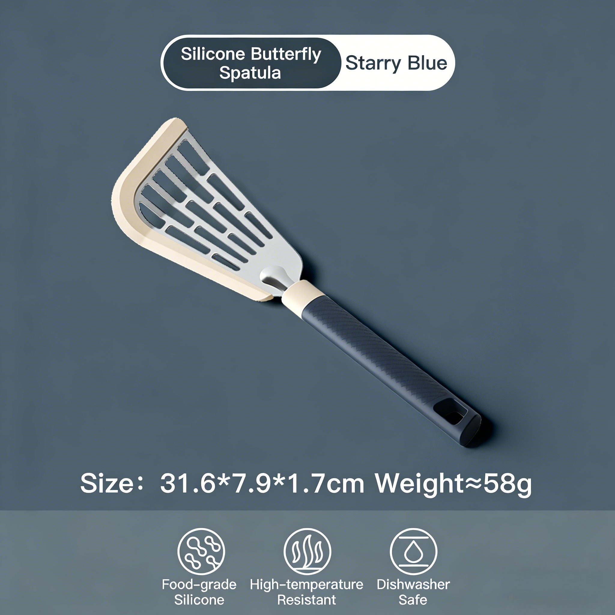 Silicone Butterfly Spatula-Color Starry Blue