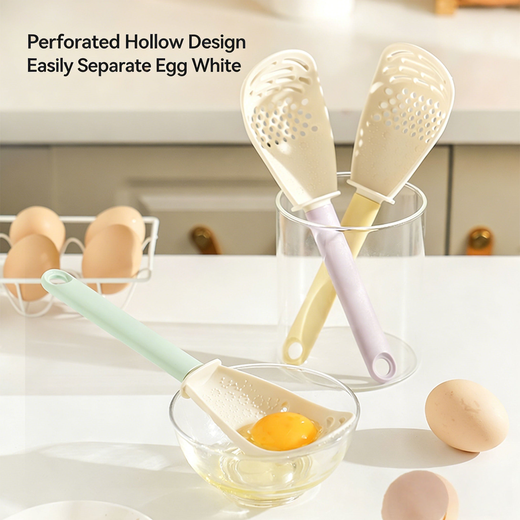 Multifunctional Cooking Spoon - Perforated Hollow DesignEasily Separate Egg White