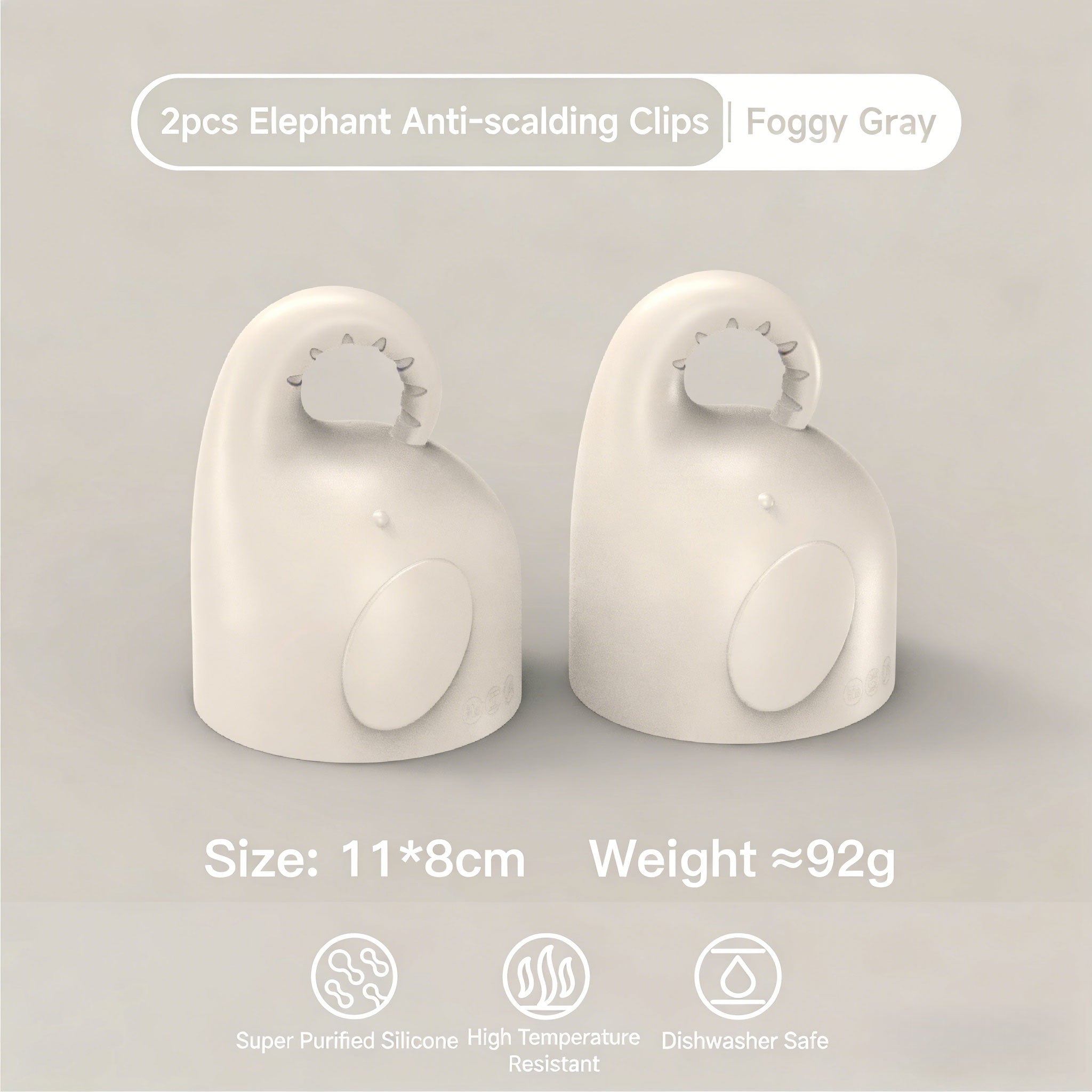 Silicone Heat Resistant Gloves –Foggy Gray