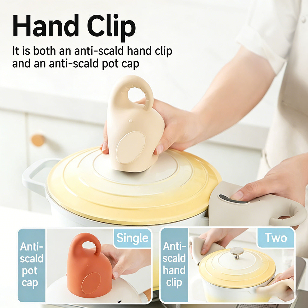 Silicone Heat Resistant Gloves –It is both an anti-scald hand clipand an anti-scald pot cap