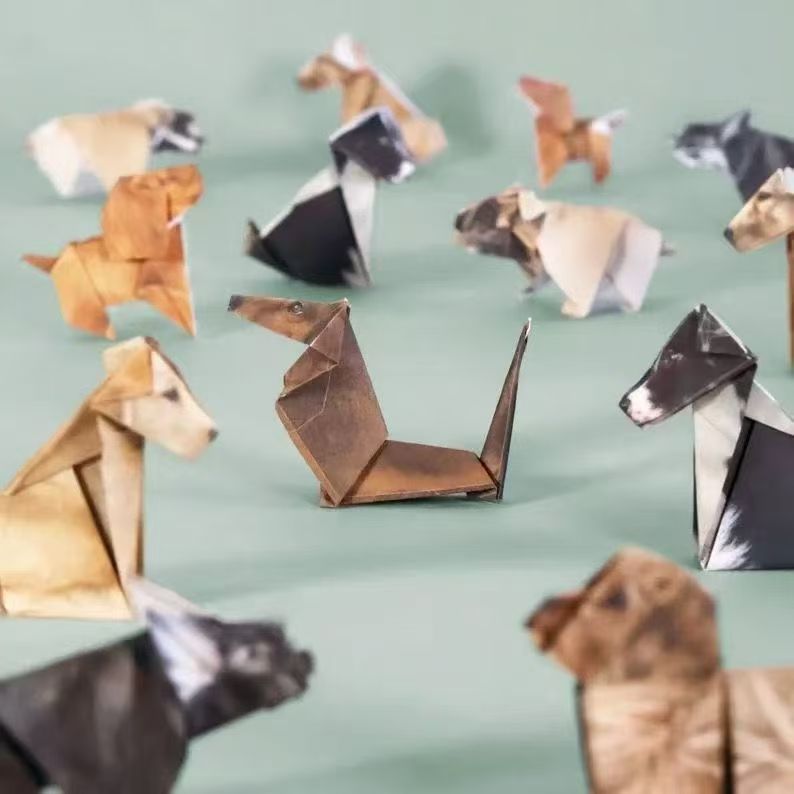 Cats and dogs origami